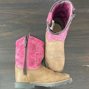 Shyanne Fuchsia and Tan Western Boots
